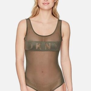 DKNY Olive Sheer Bodysuit